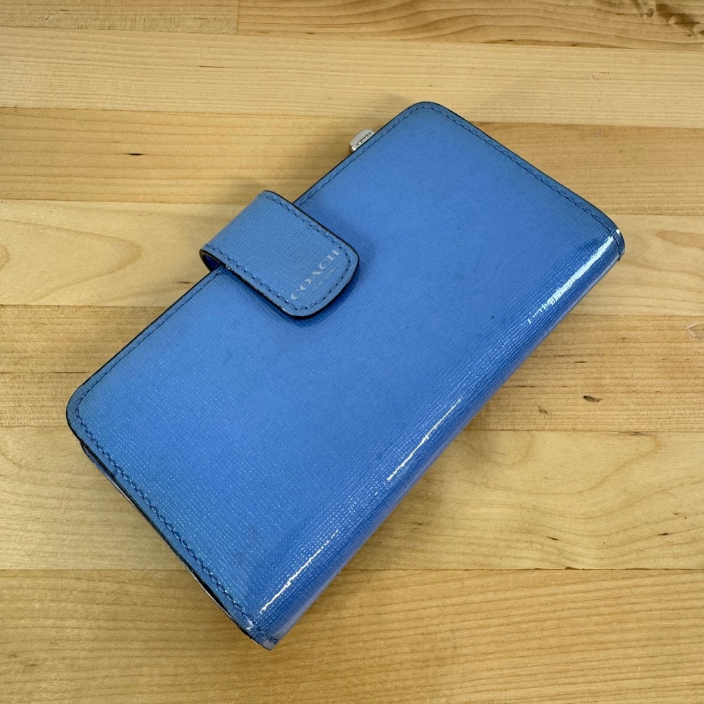 Coach Blue Oxford Saffiano Leather Phone Wallet *SEE PHOTOS